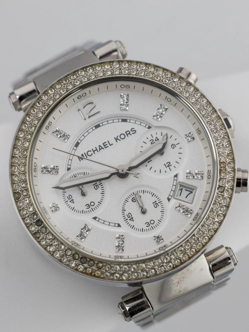 Michael Kors MK-5335 Chronograph Quartz Analog Women's Watch New Battery